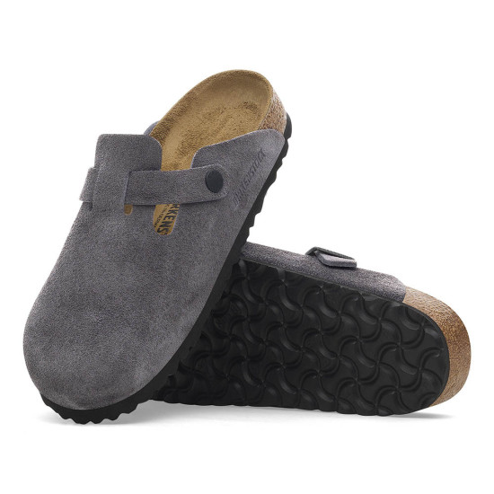 Birkenstock Leather Boston Leve Velvet